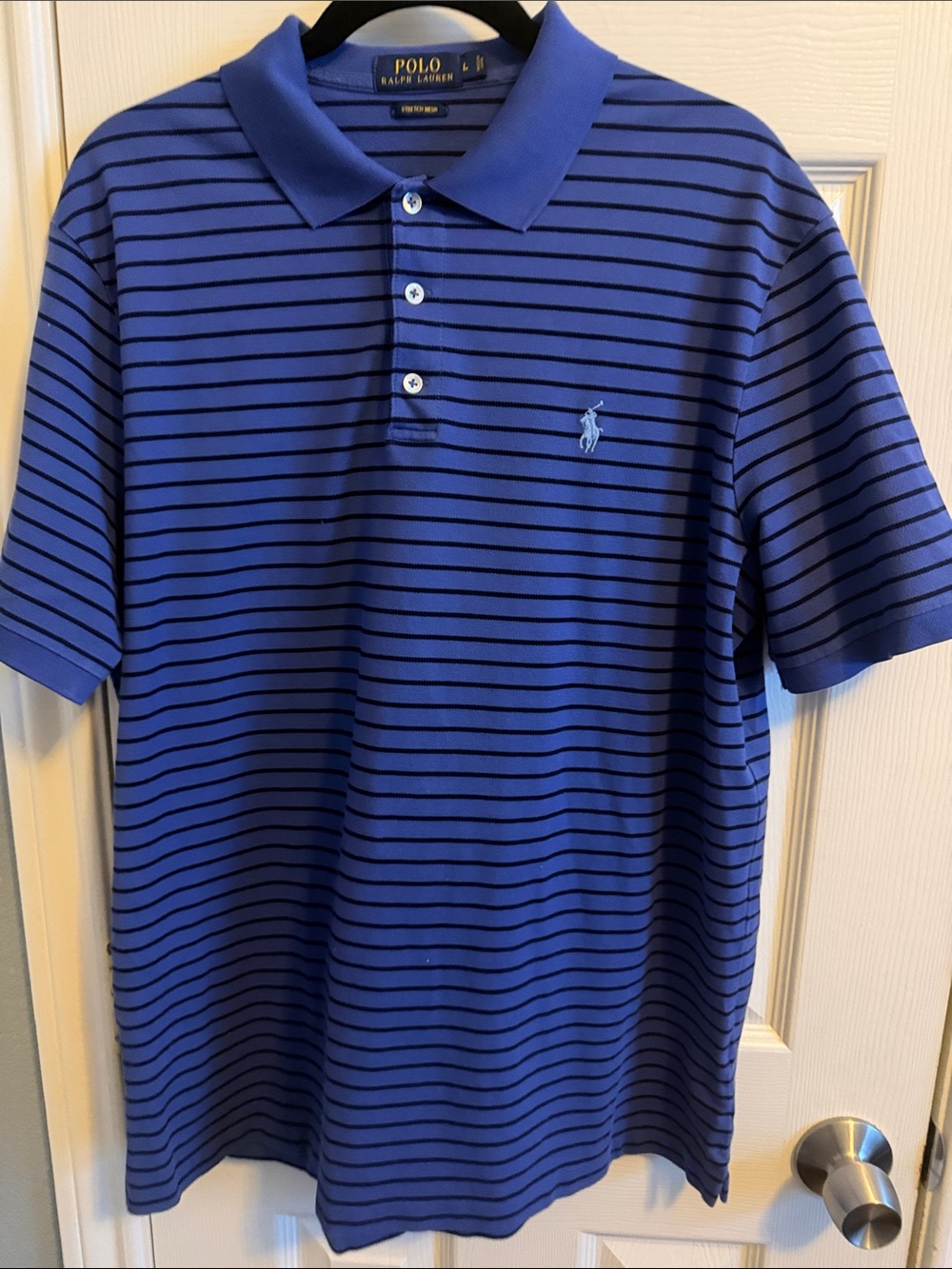 Polo by Ralph Lauren Royal Blue Polo with Navy Stripes *Very good condition*